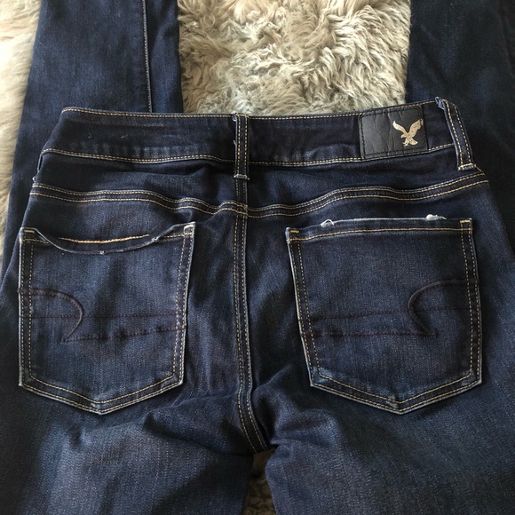 SOLD | American Eagle Dark Wash Jeggings 4 LONG - Picture 5 of 6